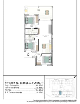 Appartement 3 slpk in Torre Pacheco – foto 22